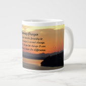 Serenity Prayer Oranje Seascape Sunset Grote Koffiekop (Voorkant rechts)