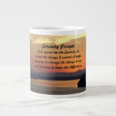 Serenity Prayer Oranje Seascape Sunset Grote Koffiekop (Voorkant)