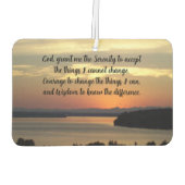 Serenity Prayer Oranje Seascape Sunset Luchtverfrisser (Achterkant)