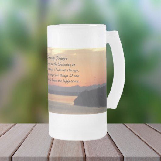 Serenity Prayer Oranje Seascape Sunset Matglas Bierpul