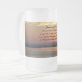 Serenity Prayer Oranje Seascape Sunset Matglas Bierpul (Voorkant links)