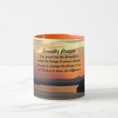 Serenity Prayer Oranje Seascape Sunset Mok (Midden)