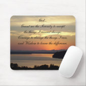 Serenity Prayer Oranje Seascape Sunset Muismat (Met muis)