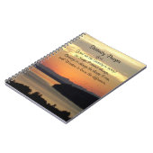Serenity Prayer Oranje Seascape Sunset Notitieboek (Linkerzijde)