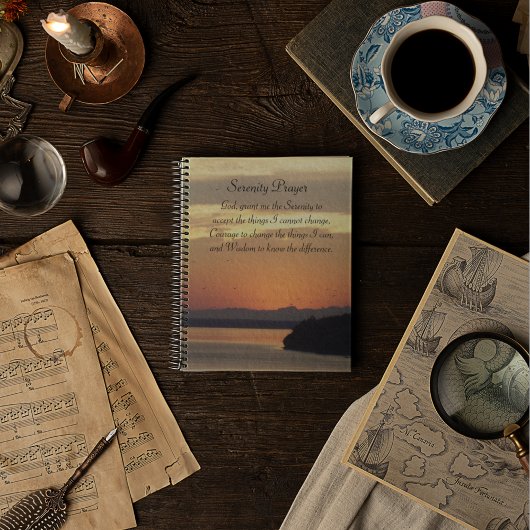 Serenity Prayer Oranje Seascape Sunset Photo Planner