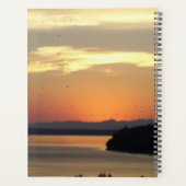 Serenity Prayer Oranje Seascape Sunset Photo Planner (Achterkant)
