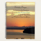 Serenity Prayer Oranje Seascape Sunset Photo Planner (Voorkant)