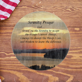 Serenity Prayer Oranje Seascape Sunset Snijplank