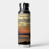 Serenity Prayer Oranje Seascape Sunset Waterfles (Links)
