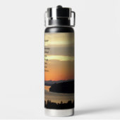 Serenity Prayer Oranje Seascape Sunset Waterfles (Achterkant)