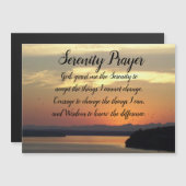 Serenity Prayer Oranje Sunset Photo Magnetic Card (Voorkant / Achterkant)