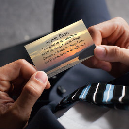 Serenity Prayer Oranje Sunset Photo Magnetic Card