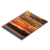 Serenity Prayer Oranje Sunset Photo Notitieboek (Linkerzijde)