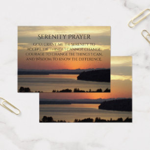 Serenity Prayer Oranje Sunset Profile Card Visitekaartjes