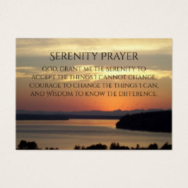 Serenity Prayer Oranje Sunset Profile Card Visitekaartjes
