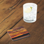 Serenity Prayer Oranje zonsondergang Bier Onderzetter