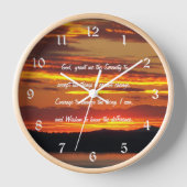 Serenity Prayer Oranje zonsondergang landschap (Voorkant)