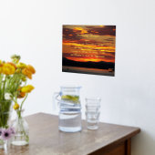 Serenity Prayer Oranje zonsondergang landschap Folie Afdrukken (Laag (Keuken))