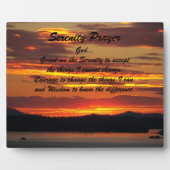 Serenity Prayer Oranje zonsondergang landschap Fotoplaat (Voorkant)