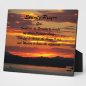 Serenity Prayer Oranje zonsondergang landschap Fotoplaat (Zijkant)
