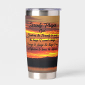 Serenity Prayer Oranje zonsondergang landschap Geïsoleerde Drinkbeker (Links)