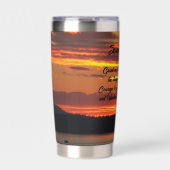Serenity Prayer Oranje zonsondergang landschap Geïsoleerde Drinkbeker (Voorkant)