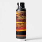 Serenity Prayer Oranje zonsondergang landschap Waterfles (Links)