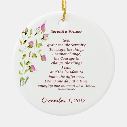 Serenity Prayer Ornament (Voorkant)
