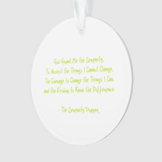 Serenity Prayer Ornament (voorkant)