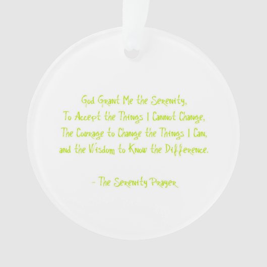 Serenity Prayer Ornament (voorkant)
