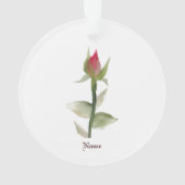 Serenity Prayer Ornament met één Roos (achterkant)