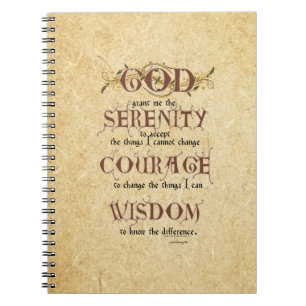 Serenity Prayer: Oud Engels Antiek, Sterkte/Rec Notitieboek