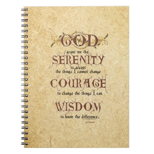 Serenity Prayer: Oud Engels Antiek, Sterkte/Rec Notitieboek (Voorkant)