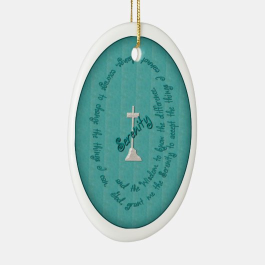 Serenity Prayer Oval Ornament (Rechts)