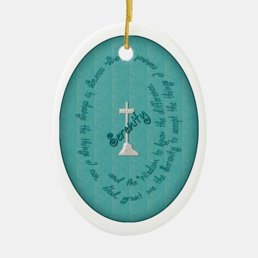Serenity Prayer Oval Ornament (Voorkant)