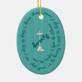 Serenity Prayer Oval Ornament (Achterkant)