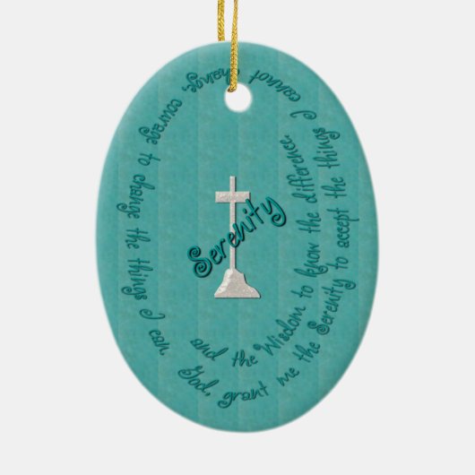 Serenity Prayer Oval Ornament (Achterkant)