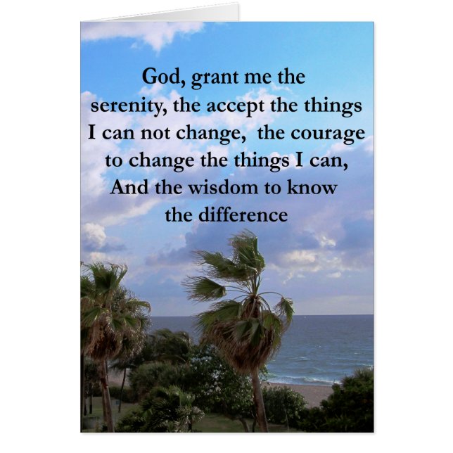  SERENITY PRAYER PALM TREE FOTOONTWERP (Voorkant)