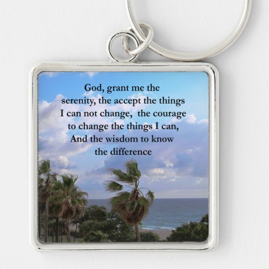  SERENITY PRAYER PALM TREE FOTOONTWERP SLEUTELHANGER (Voorkant)
