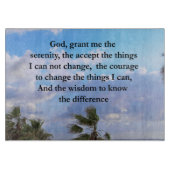  SERENITY PRAYER PALM TREE FOTOONTWERP SNIJPLANK (Voorkant)