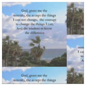 SERENITY PRAYER PALM TREE FOTOONTWERP STOF (Close Up)