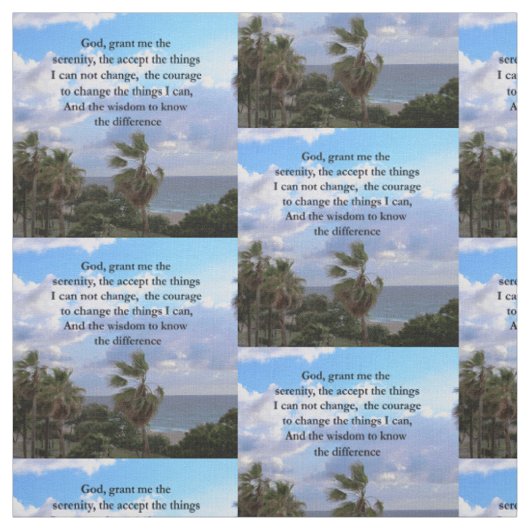 SERENITY PRAYER PALM TREE FOTOONTWERP STOF (Swatch)