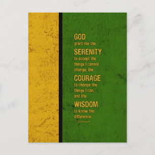 Serenity Prayer: Patriotic Jamaica Green Gold Briefkaart