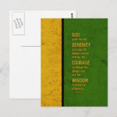 Serenity Prayer: Patriotisch Jamaica Groen Goud Briefkaart (Voorkant / Achterkant)