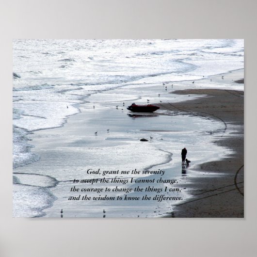 Serenity Prayer _ Peacefull Beach Poster (Voorkant)
