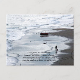 Serenity Prayer _ Peacefull Beach Scene Briefkaart