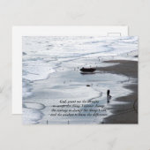 Serenity Prayer _ Peacefull Beach Scene Briefkaart (Voorkant / Achterkant)