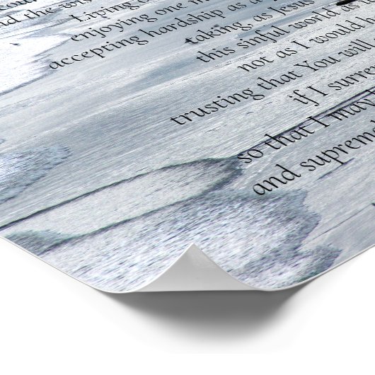 Serenity Prayer _ Peacefull Beach Scene Poster (Hoek)