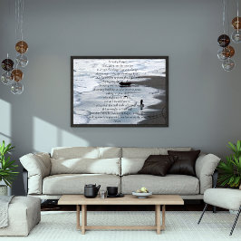 Serenity Prayer _ Peacefull Beach Scene Poster