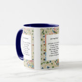 Serenity Prayer Peacock Design Motivatie Mok (Voorkant links)